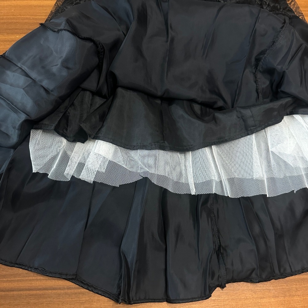 Gunne‎ Sax Y2K VTG Black Lace Gothic Corset Style Strapless Formal Dress Size 9 - Picture 15 of 16